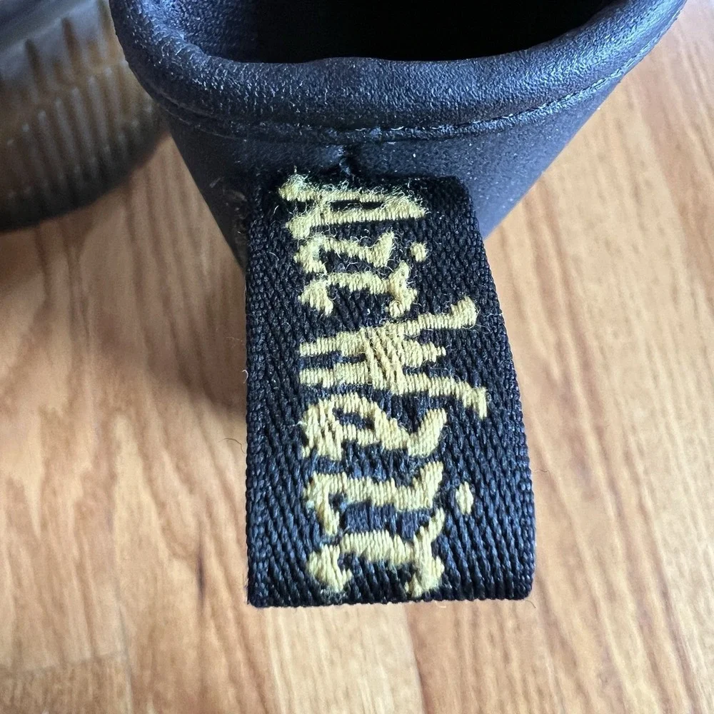 Dr.‎ Martens Tall Lace Up Combat Boots Black Unisex Kids Youth US 3 UK 2 EU 34